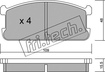 Fri.Tech. 496.0 - Bremžu uzliku kompl., Disku bremzes ps1.lv