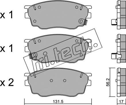 Fri.Tech. 491.0 - Bremžu uzliku kompl., Disku bremzes ps1.lv