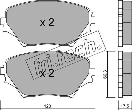 Fri.Tech. 445.0 - Bremžu uzliku kompl., Disku bremzes ps1.lv