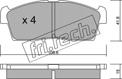 Fri.Tech. 455.0 - Bremžu uzliku kompl., Disku bremzes ps1.lv