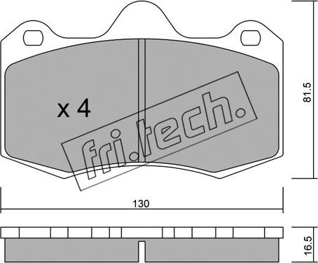 Fri.Tech. 407.0 - Bremžu uzliku kompl., Disku bremzes ps1.lv