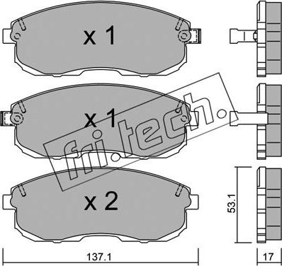 Fri.Tech. 419.0 - Bremžu uzliku kompl., Disku bremzes ps1.lv