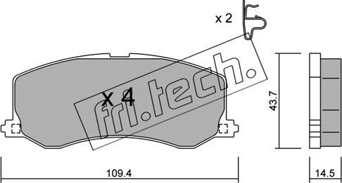 Fri.Tech. 432.0 - Bremžu uzliku kompl., Disku bremzes ps1.lv