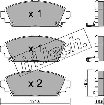 Fri.Tech. 479.0 - Bremžu uzliku kompl., Disku bremzes ps1.lv