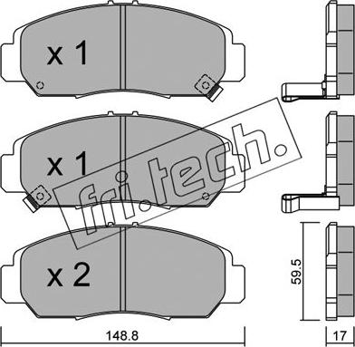 Fri.Tech. 478.0 - Bremžu uzliku kompl., Disku bremzes ps1.lv