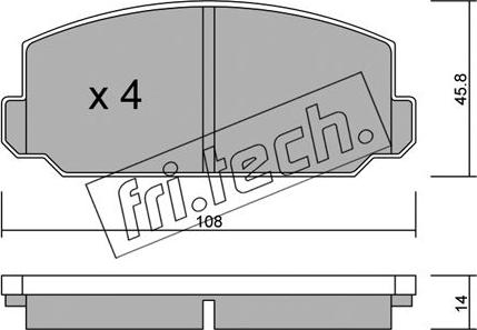 Fri.Tech. 477.0 - Bremžu uzliku kompl., Disku bremzes ps1.lv