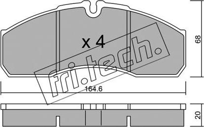 Fri.Tech. 594.3 - Bremžu uzliku kompl., Disku bremzes ps1.lv