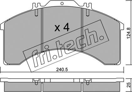 Fri.Tech. 597.0 - Bremžu uzliku kompl., Disku bremzes ps1.lv