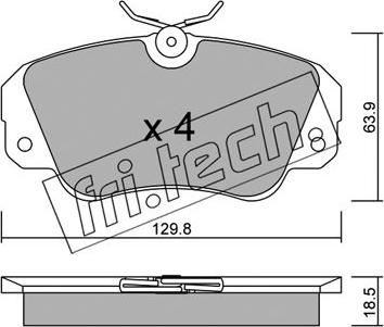 Fri.Tech. 554.0 - Bremžu uzliku kompl., Disku bremzes ps1.lv