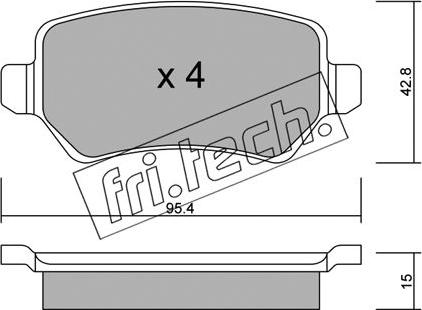 Fri.Tech. 558.1 - Bremžu uzliku kompl., Disku bremzes ps1.lv