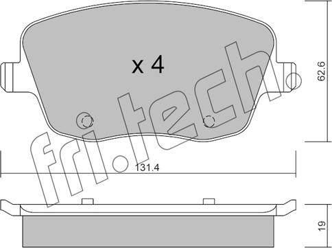 Fri.Tech. 563.0 - Bremžu uzliku kompl., Disku bremzes ps1.lv