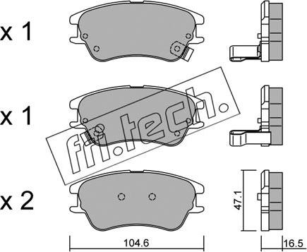 Fri.Tech. 518.0 - Bremžu uzliku kompl., Disku bremzes ps1.lv