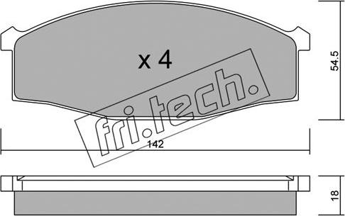 Fri.Tech. 513.0 - Bremžu uzliku kompl., Disku bremzes ps1.lv