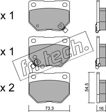 Fri.Tech. 517.0 - Bremžu uzliku kompl., Disku bremzes ps1.lv