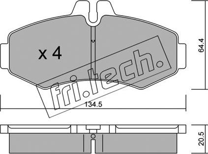 Fri.Tech. 589.0 - Bremžu uzliku kompl., Disku bremzes ps1.lv