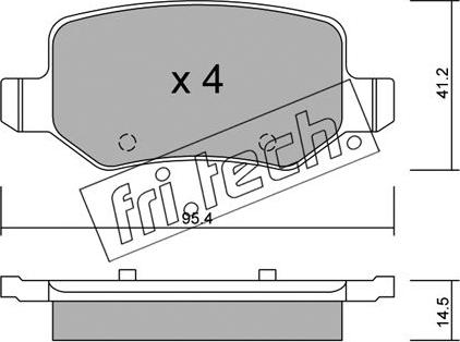 Fri.Tech. 581.0 - Bremžu uzliku kompl., Disku bremzes ps1.lv