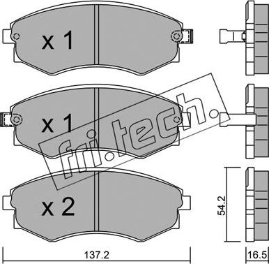 Fri.Tech. 534.0 - Bremžu uzliku kompl., Disku bremzes ps1.lv