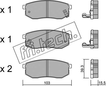 Fri.Tech. 530.0 - Bremžu uzliku kompl., Disku bremzes ps1.lv