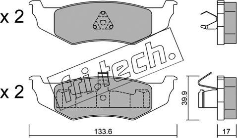 Fri.Tech. 538.0 - Bremžu uzliku kompl., Disku bremzes ps1.lv