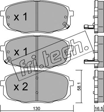 Fri.Tech. 529.0 - Bremžu uzliku kompl., Disku bremzes ps1.lv