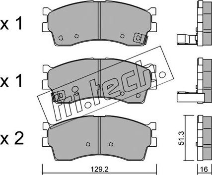 Fri.Tech. 528.0 - Bremžu uzliku kompl., Disku bremzes ps1.lv