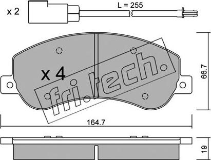 Fri.Tech. 696.0 - Bremžu uzliku kompl., Disku bremzes ps1.lv