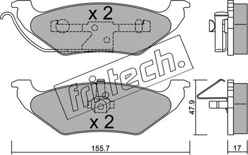 Fri.Tech. 640.0 - Bremžu uzliku kompl., Disku bremzes ps1.lv