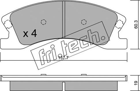 Fri.Tech. 642.0 - Bremžu uzliku kompl., Disku bremzes ps1.lv