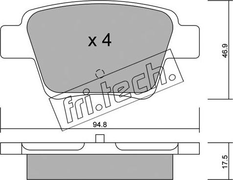 Fri.Tech. 655.0 - Bremžu uzliku kompl., Disku bremzes ps1.lv