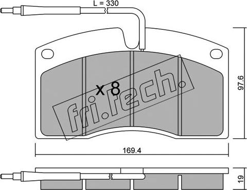 Fri.Tech. 664.0 - Bremžu uzliku kompl., Disku bremzes ps1.lv