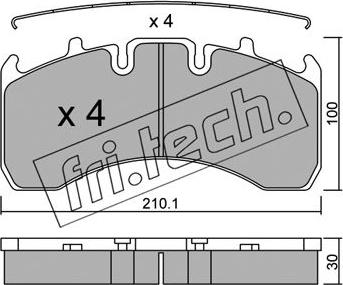 Fri.Tech. 666.0 - Bremžu uzliku kompl., Disku bremzes ps1.lv