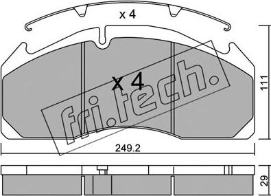 Fri.Tech. 609.0 - Bremžu uzliku kompl., Disku bremzes ps1.lv