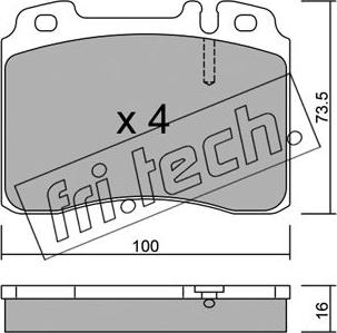 Fri.Tech. 683.1 - Bremžu uzliku kompl., Disku bremzes ps1.lv