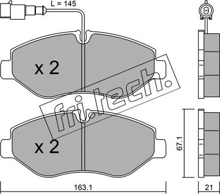 Fri.Tech. 687.4 - Bremžu uzliku kompl., Disku bremzes ps1.lv