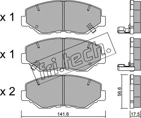 Fri.Tech. 622.0 - Bremžu uzliku kompl., Disku bremzes ps1.lv