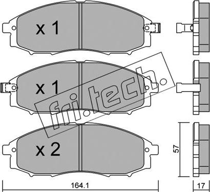 Fri.Tech. 627.0 - Bremžu uzliku kompl., Disku bremzes ps1.lv