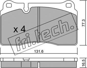 Fri.Tech. 675.0 - Bremžu uzliku kompl., Disku bremzes ps1.lv