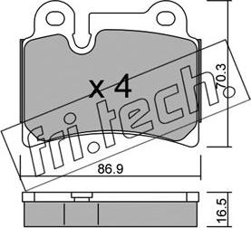 Fri.Tech. 676.0 - Bremžu uzliku kompl., Disku bremzes ps1.lv