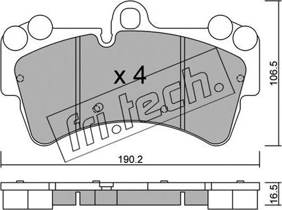 Fri.Tech. 670.0 - Bremžu uzliku kompl., Disku bremzes ps1.lv