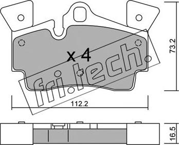 Fri.Tech. 671.1 - Bremžu uzliku kompl., Disku bremzes ps1.lv