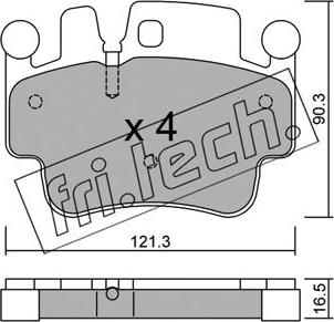 Fri.Tech. 673.0 - Bremžu uzliku kompl., Disku bremzes ps1.lv