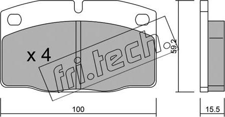 Fri.Tech. 046.0 - Bremžu uzliku kompl., Disku bremzes ps1.lv