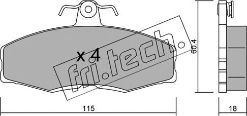 Fri.Tech. 041.0 - Bremžu uzliku kompl., Disku bremzes ps1.lv