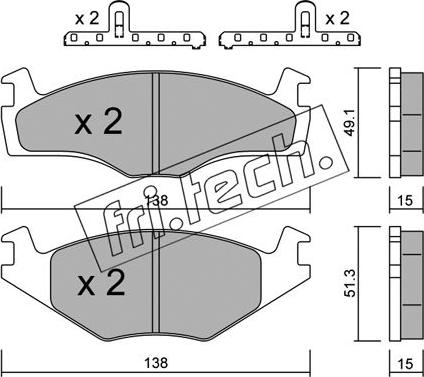 Fri.Tech. 047.0K - Bremžu uzliku kompl., Disku bremzes ps1.lv