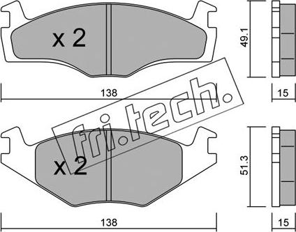 Fri.Tech. 047.0 - Bremžu uzliku kompl., Disku bremzes ps1.lv