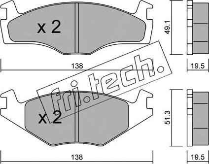 Fri.Tech. 047.1 - Bremžu uzliku kompl., Disku bremzes ps1.lv