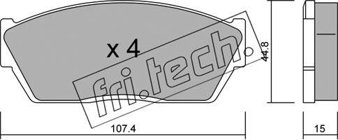 Fri.Tech. 056.0 - Bremžu uzliku kompl., Disku bremzes ps1.lv