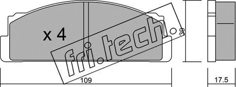 Fri.Tech. 001.0 - Bremžu uzliku kompl., Disku bremzes ps1.lv