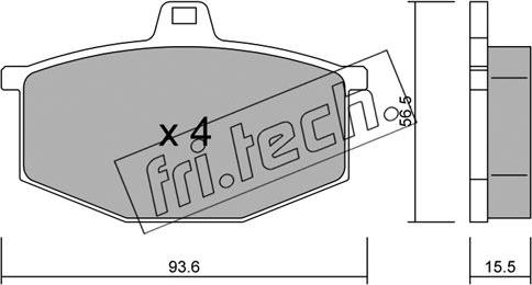 Fri.Tech. 014.0 - Bremžu uzliku kompl., Disku bremzes ps1.lv