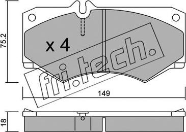 Fri.Tech. 016.0 - Bremžu uzliku kompl., Disku bremzes ps1.lv